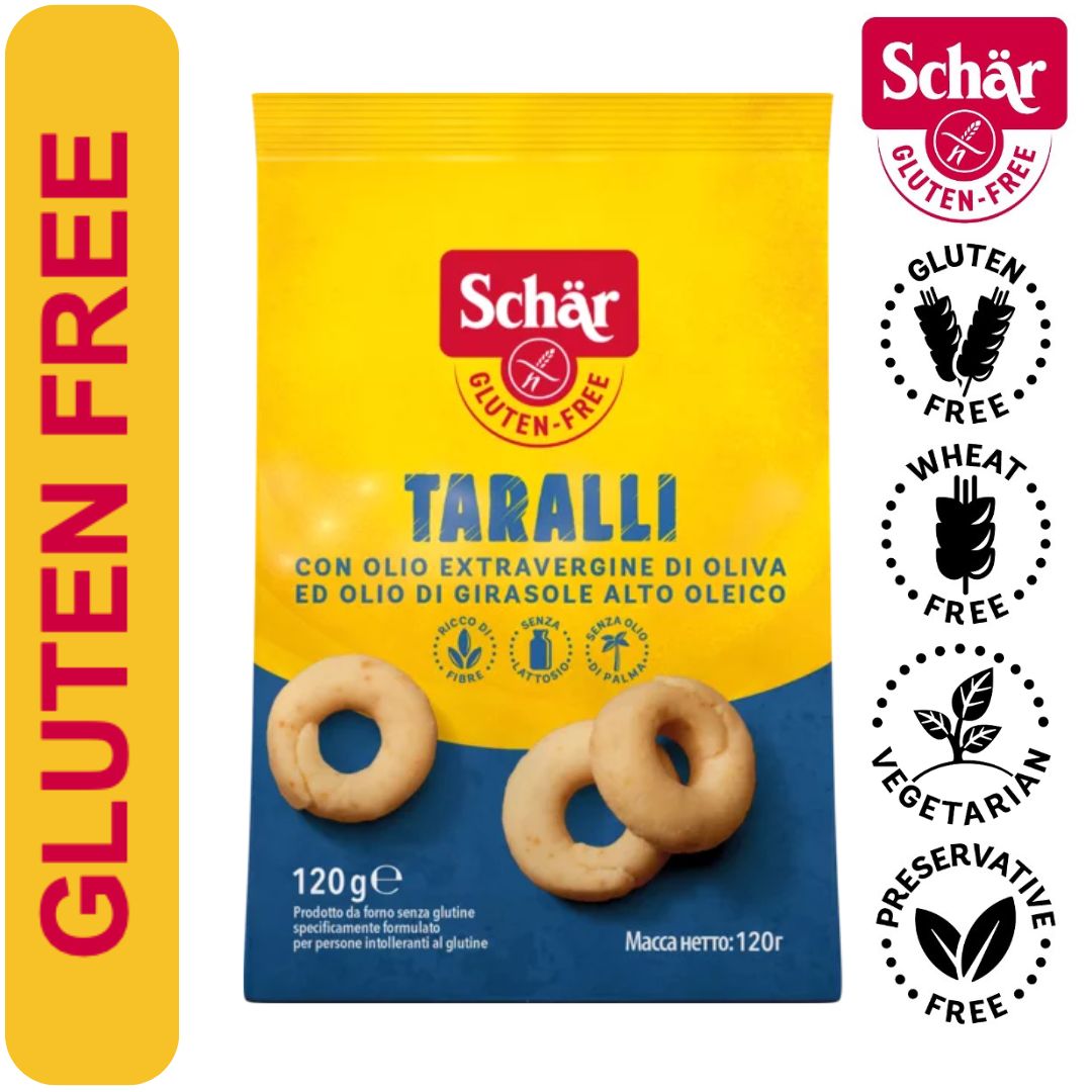 Schar Taralli Biscuit with Extra Virgin Olive Oil, Gluten Free - 120gr