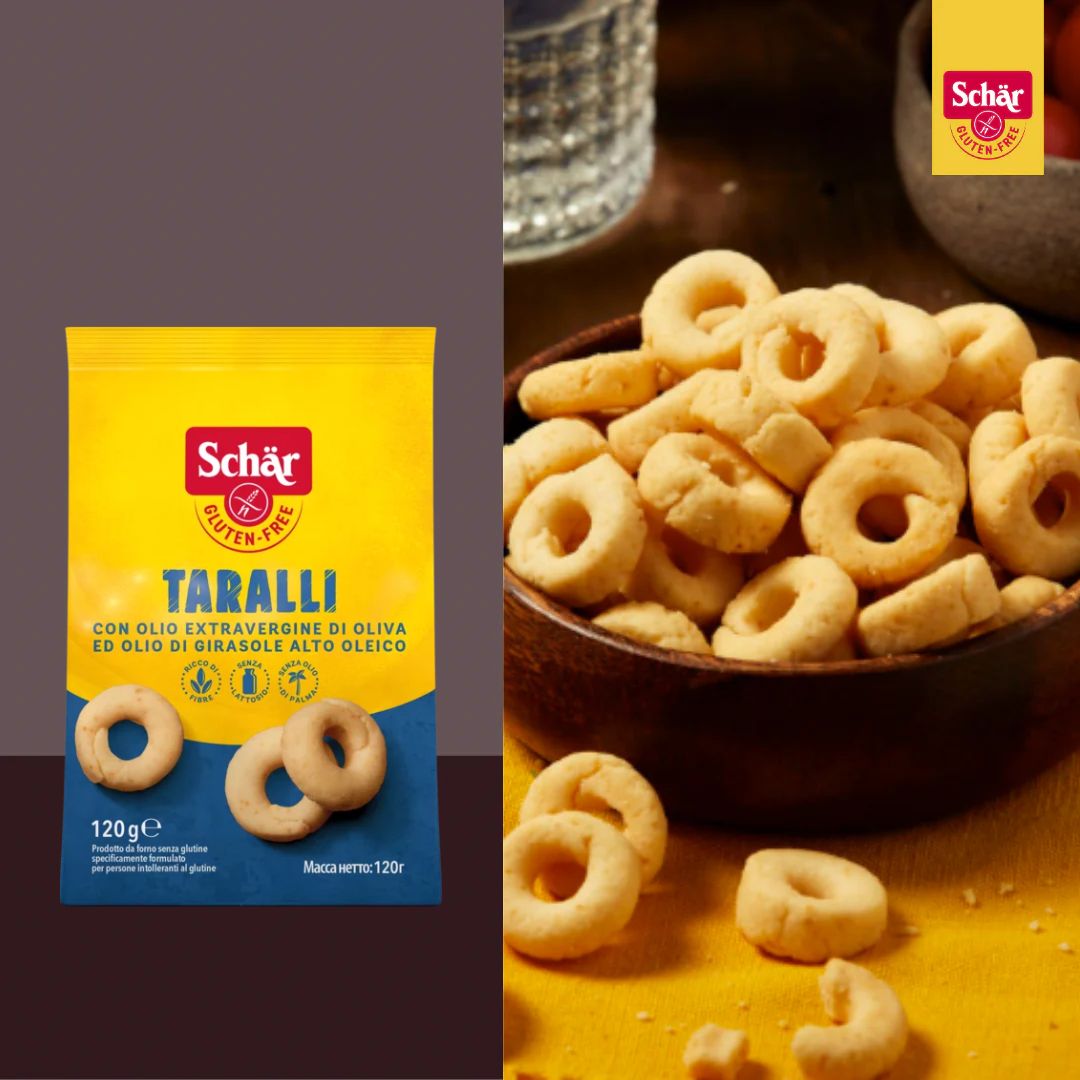 Schar Taralli Biscuit with Extra Virgin Olive Oil, Gluten Free - 120gr